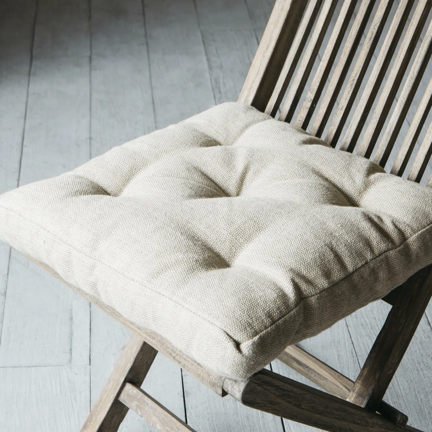 Square Linen Seat Pad