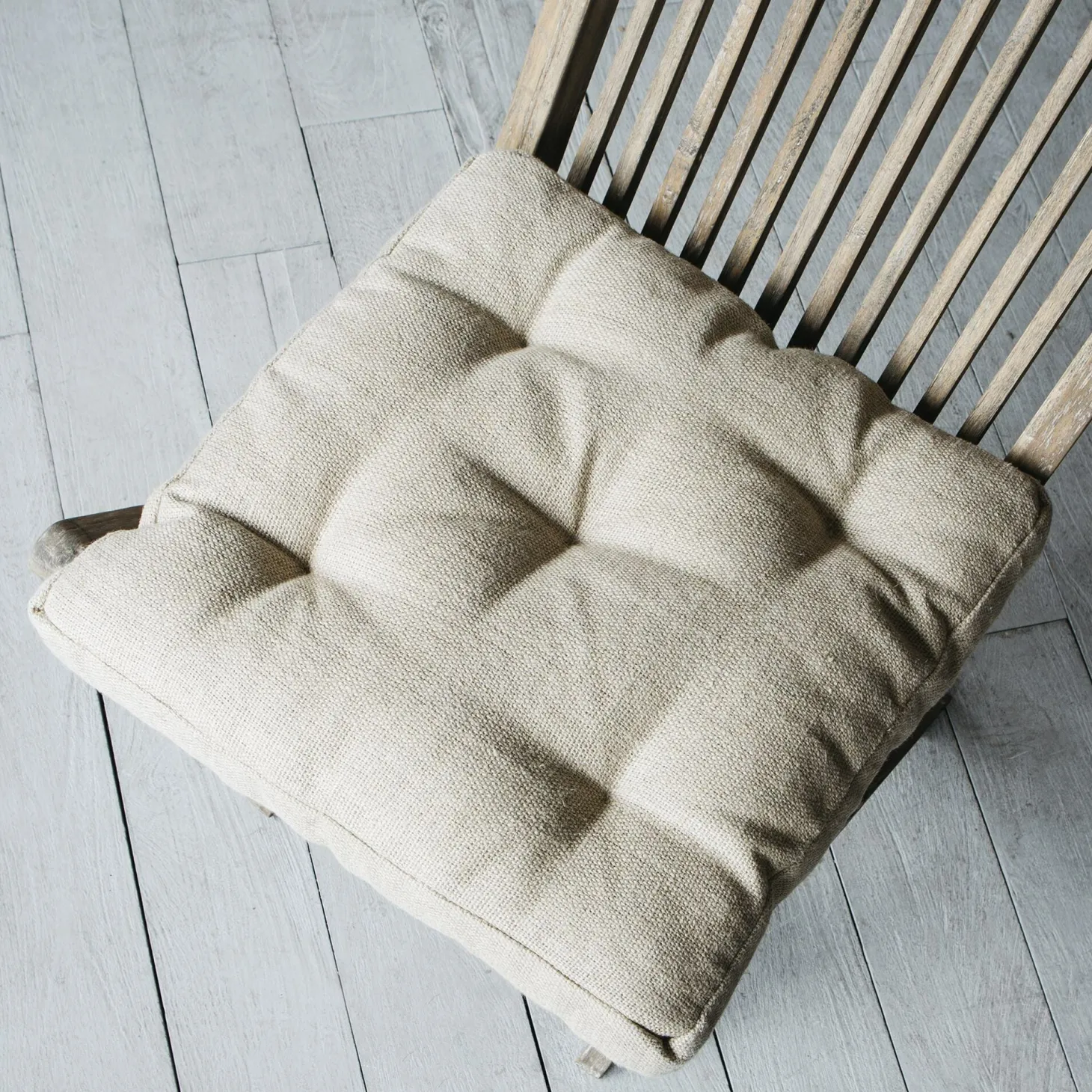 Square Linen Seat Pad