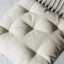 Square Linen Seat Pad