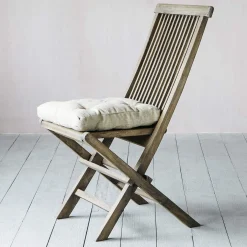 Square Linen Seat Pad