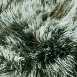 Square Moss Sheepskin Seat Pad