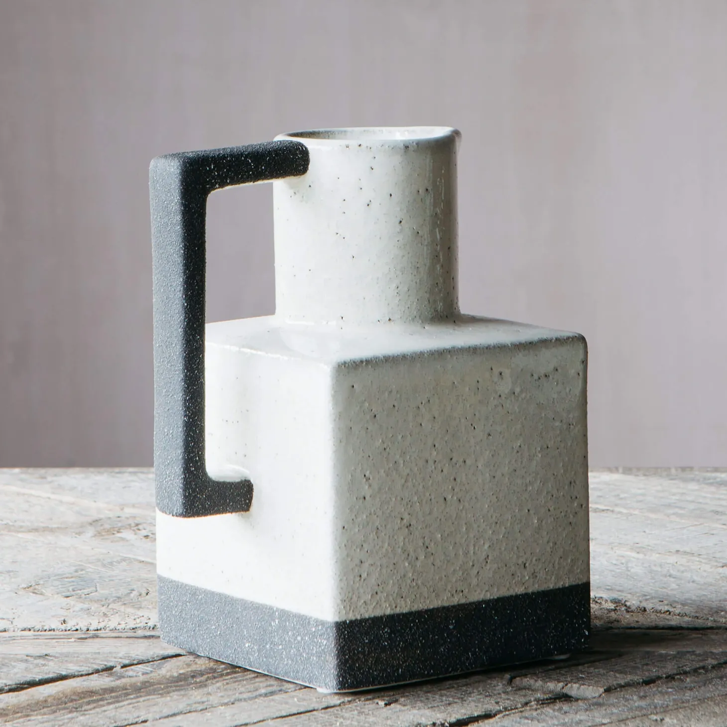 Square Speckled Jug with Handle