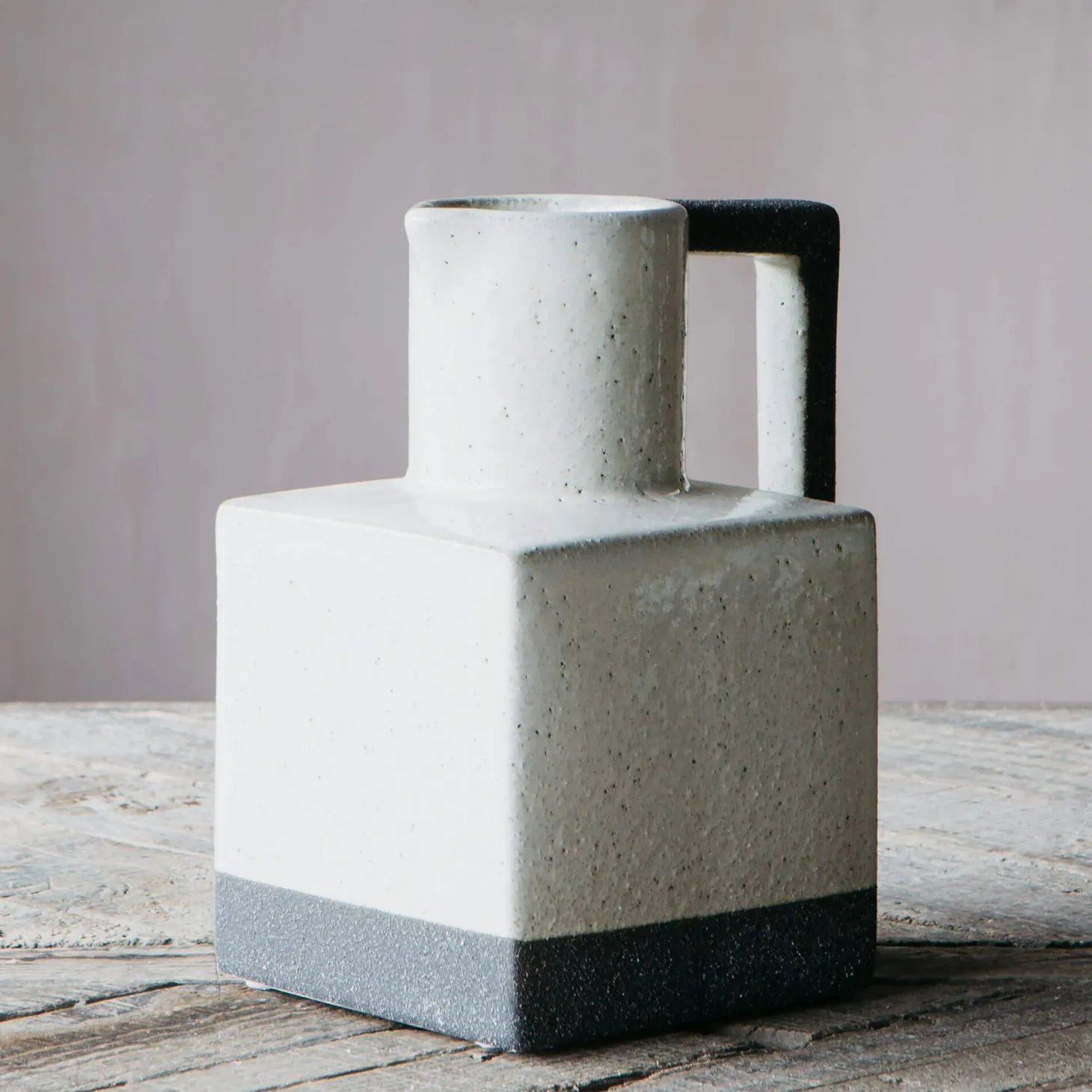 Square Speckled Jug with Handle