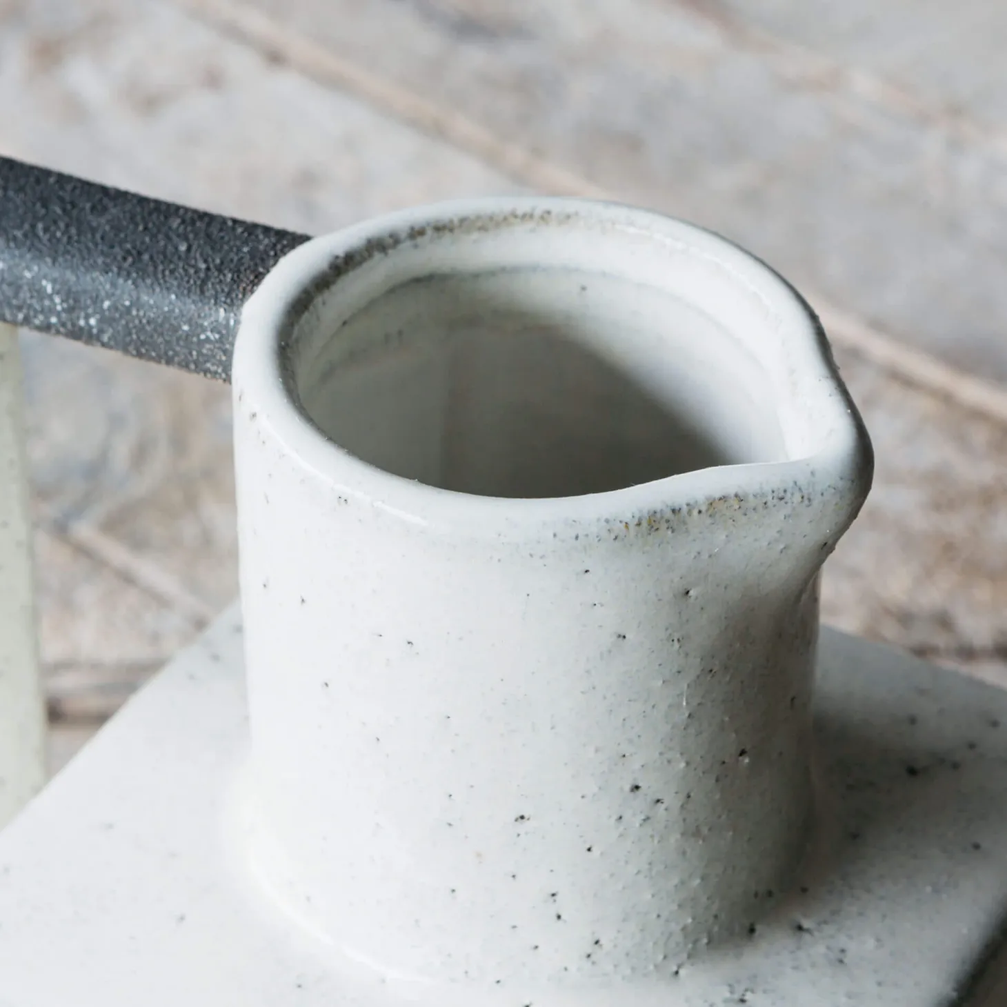 Square Speckled Jug with Handle