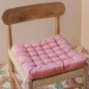 Square Vintage Pink Velvet Seat Pad