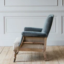 Stanley Deconstructed Velvet and Linen Armchair