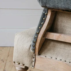 Stanley Deconstructed Velvet and Linen Armchair