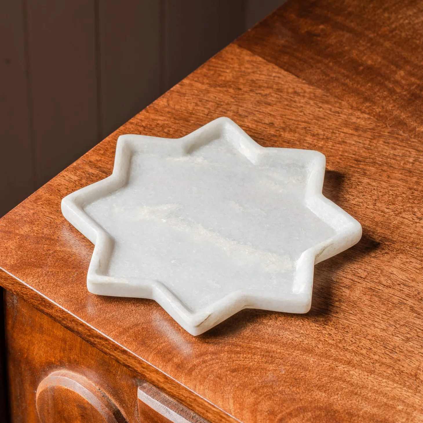 Star Marble Decorative Trinket Plate