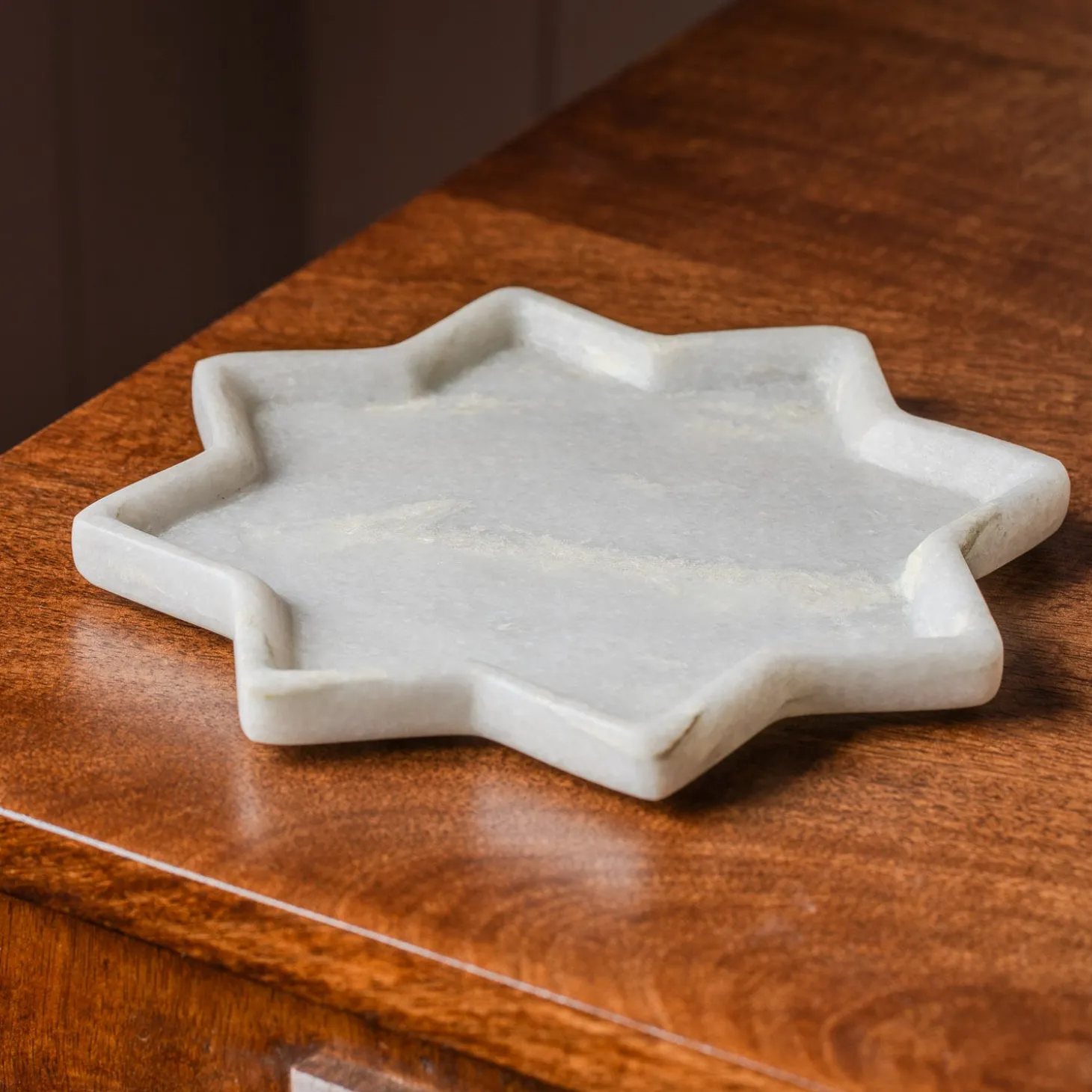 Star Marble Decorative Trinket Plate