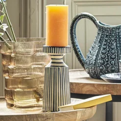 Striped Candle Holder