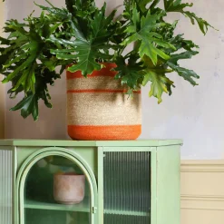 Striped Red Basket