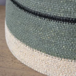 Striped Rust and Green Basket
