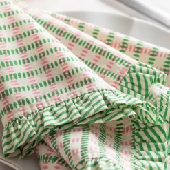 Sundae Green and Pink Frill Napkin