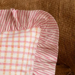 Sundae Pink & Orange Frill Rectangular Cushion