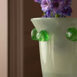 Tall Emerald Bobble Vase