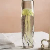 Tall Glass Tiger Jellyfish Paperweight