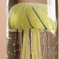 Tall Glass Tiger Jellyfish Paperweight