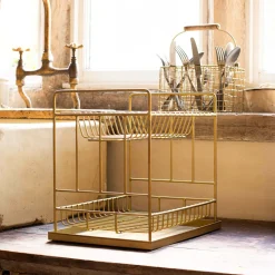 Tall Gold Dish Rack