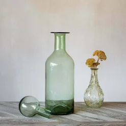 Tall Green Glass Bottle