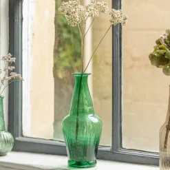 Tall Green Recycled Glass Vase