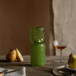 Tall Green Stacked Bubble Tealight Holder