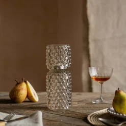 Tall Grey Stacked Bubble Tealight Holder