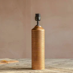 Tall Leya Wooden Table Lamp