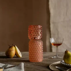 Tall Pink Stacked Bubble Tealight Holder
