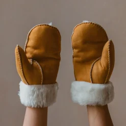 Tan Sheepskin Mittens