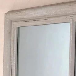 Taupe Window Pane Wall Mirror