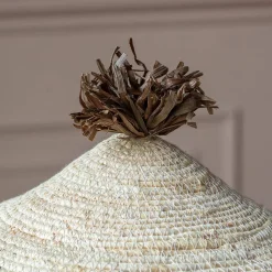 Terracotta Woven Basket with Lid