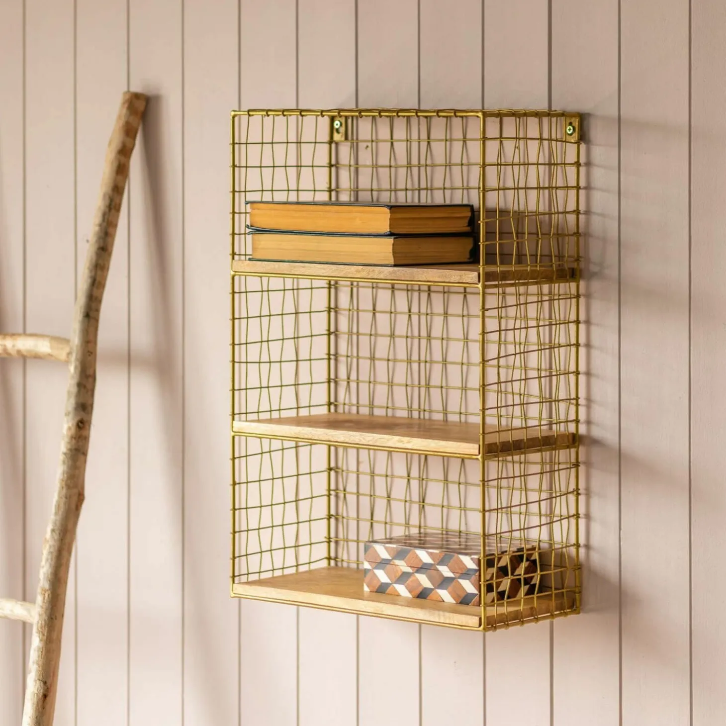 Three Shelf Iron Wall Rack