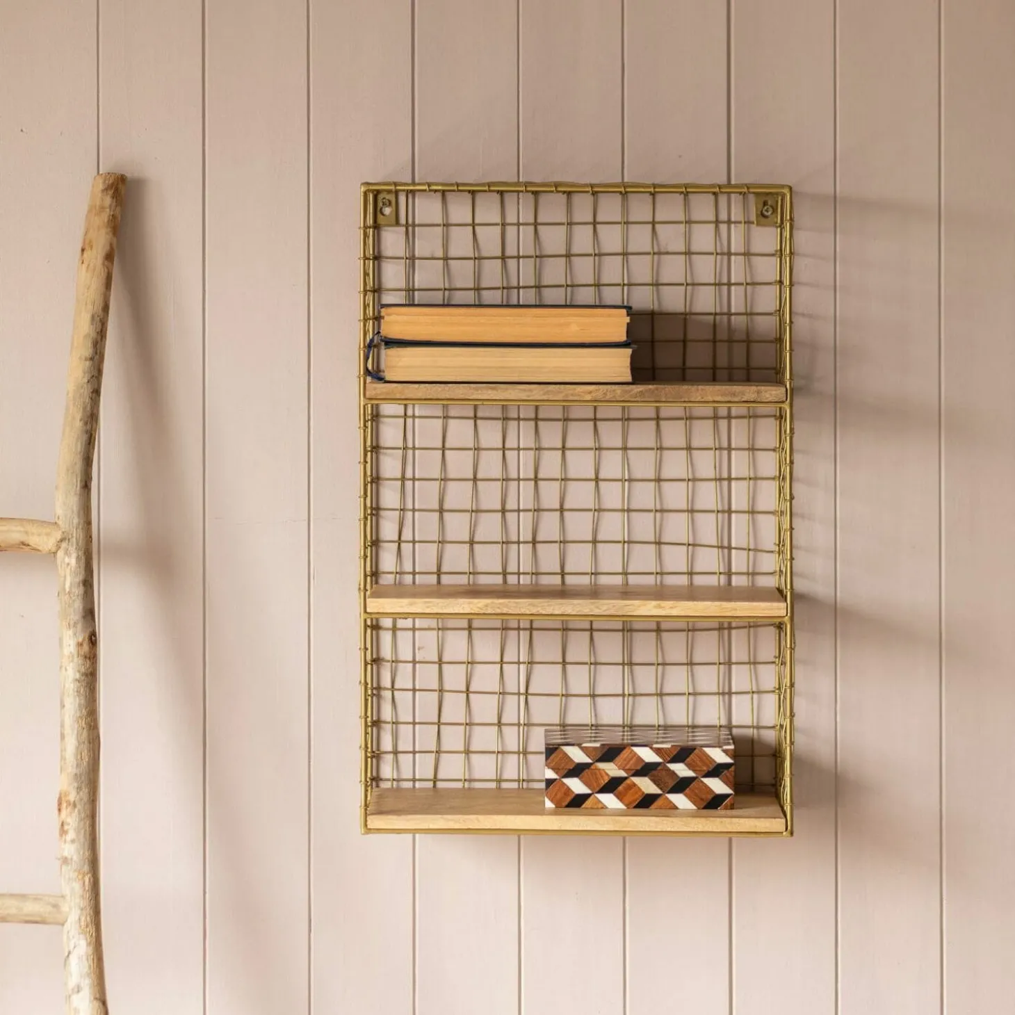 Three Shelf Iron Wall Rack
