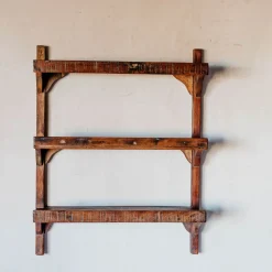 Three Shelf Wooden Kitchen Rack