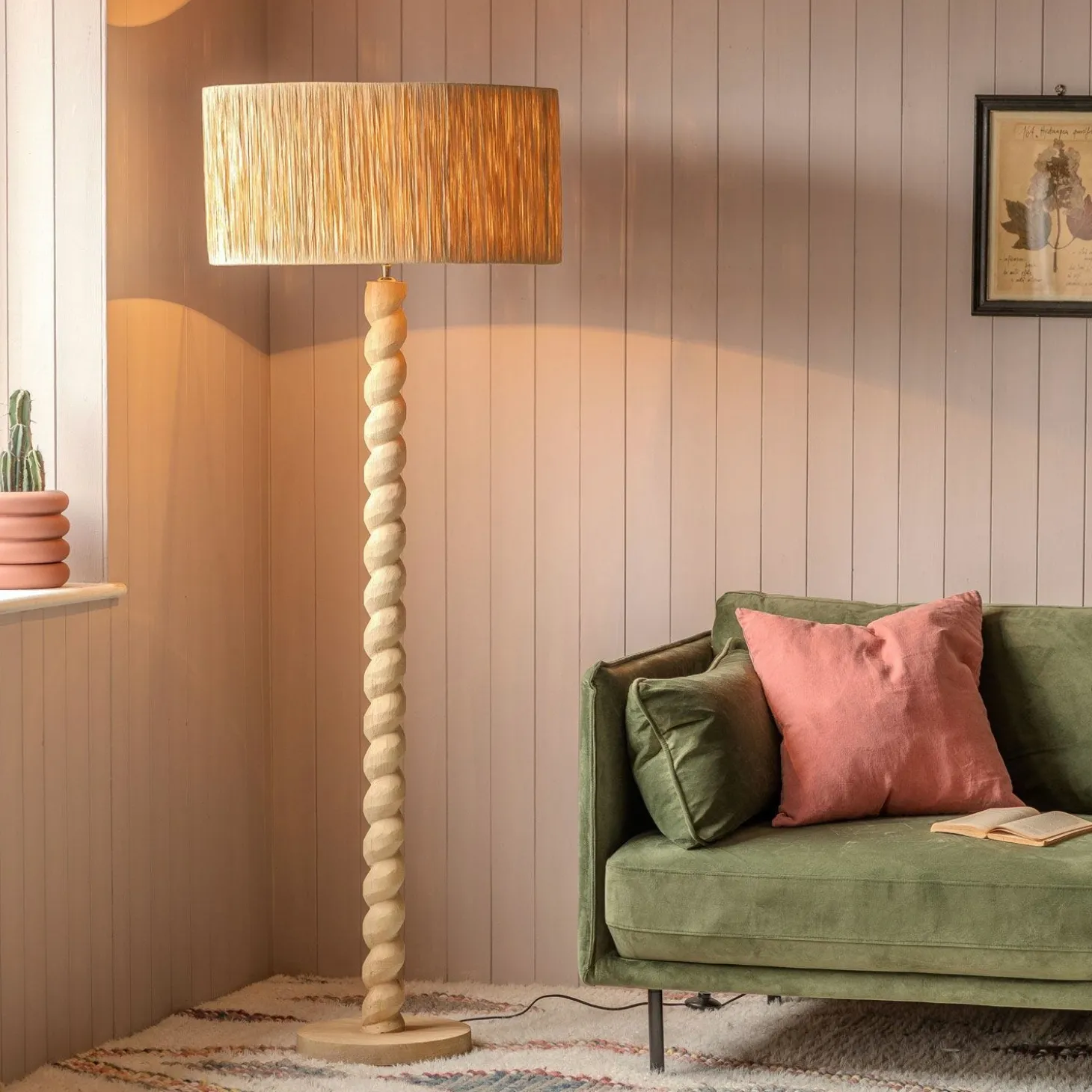 Tordu Wooden Floor Lamp