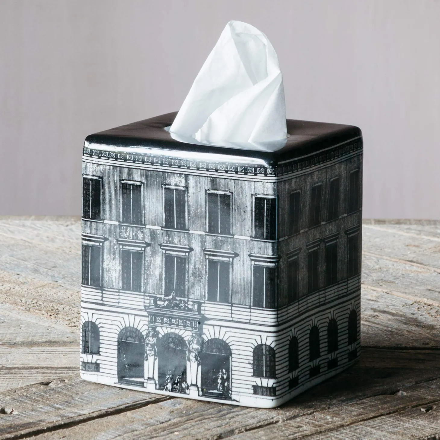 Townhouse Window Tissue Box