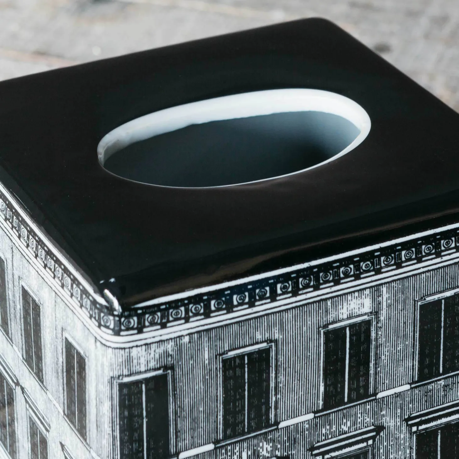 Townhouse Window Tissue Box