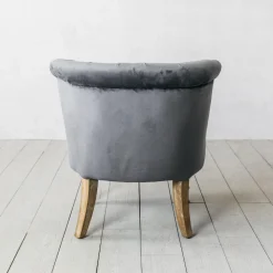 Trianon Grey Velvet Chair