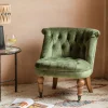 Trianon Moss Green Velvet Cocktail Chair