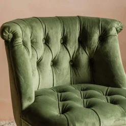 Trianon Moss Green Velvet Cocktail Chair
