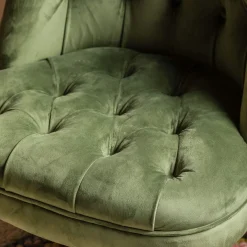 Trianon Moss Green Velvet Cocktail Chair