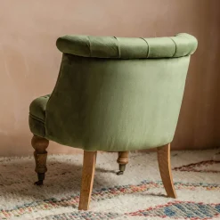 Trianon Moss Green Velvet Cocktail Chair