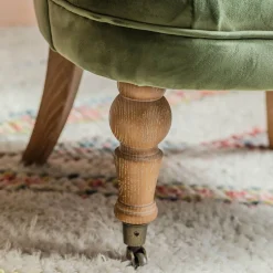 Trianon Moss Green Velvet Cocktail Chair