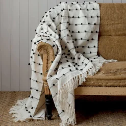 Trinx Black and White Throw