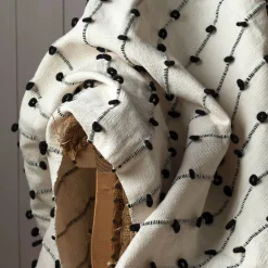 Trinx Black and White Throw