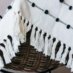 Trinx Black and White Throw
