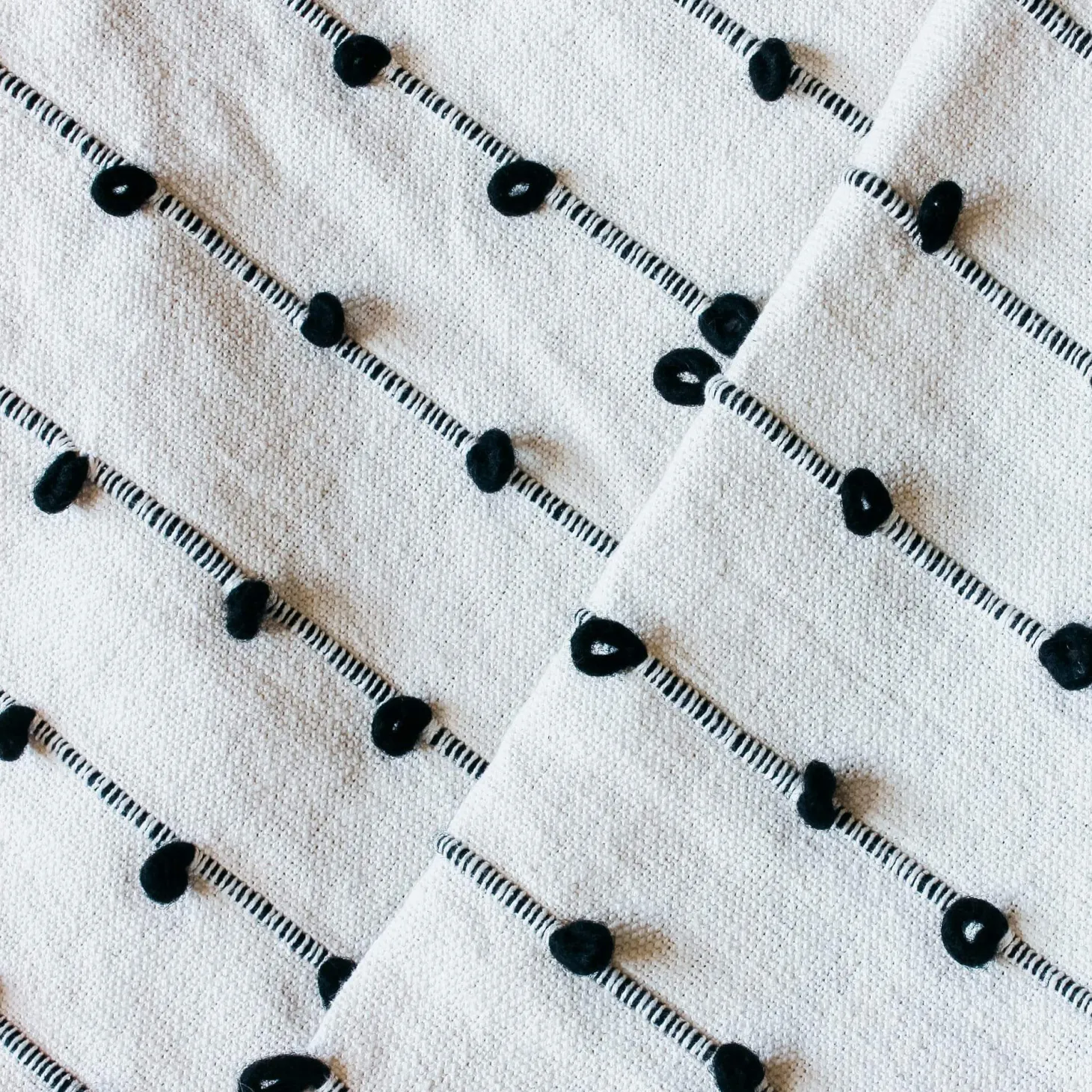 Trinx Black and White Throw