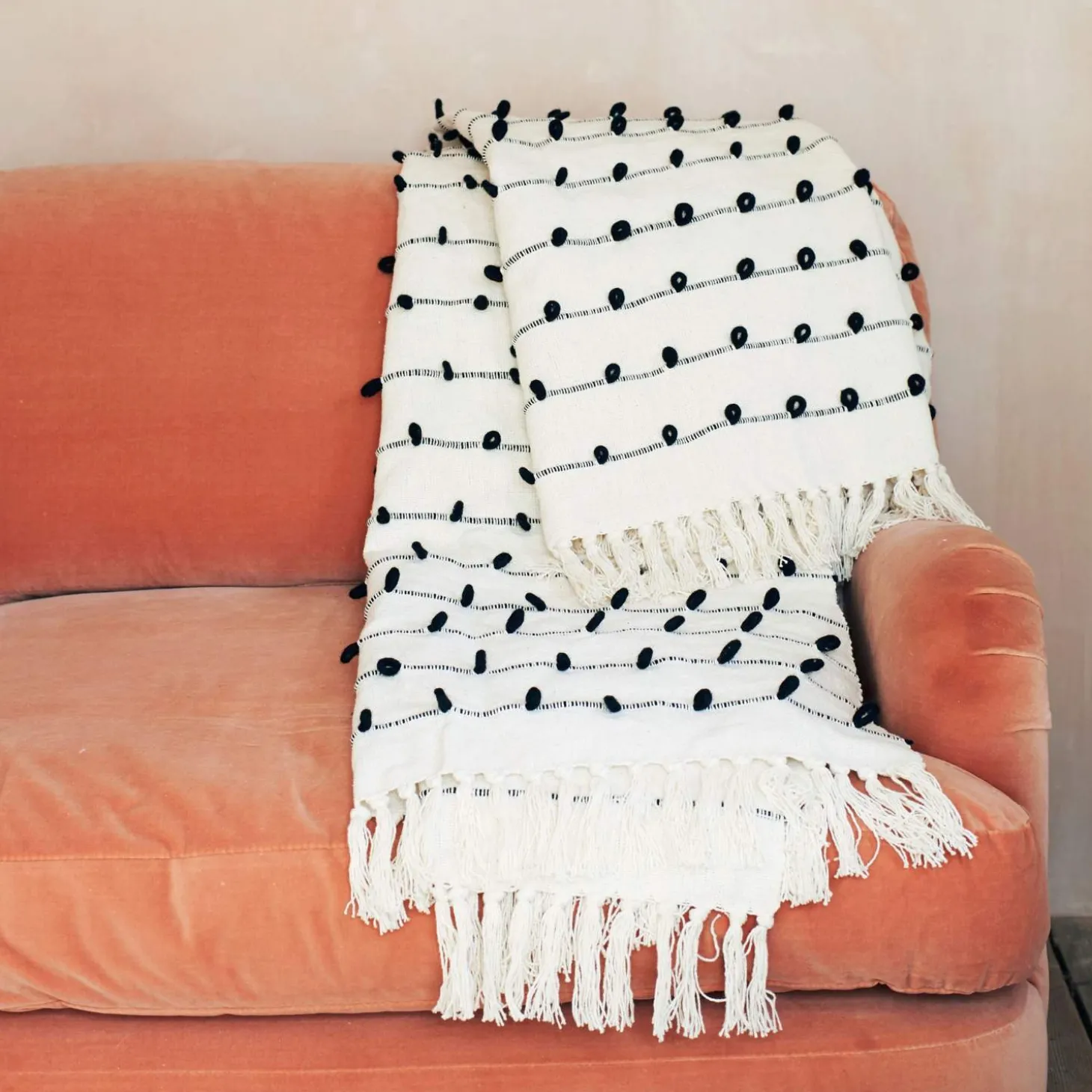 Trinx Black and White Throw