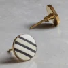 Triple Stripe Resin and Bone Knob