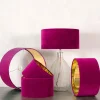 Tulip Pink Velvet Lamp Shades